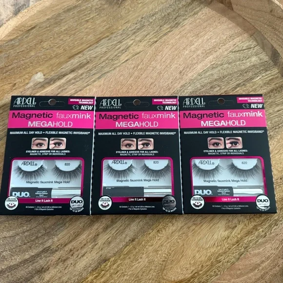 Three Boxes of Ardell Professional Faux Mink Megahold Magnetic Liner & Lash Kit - Picture 1 of 4